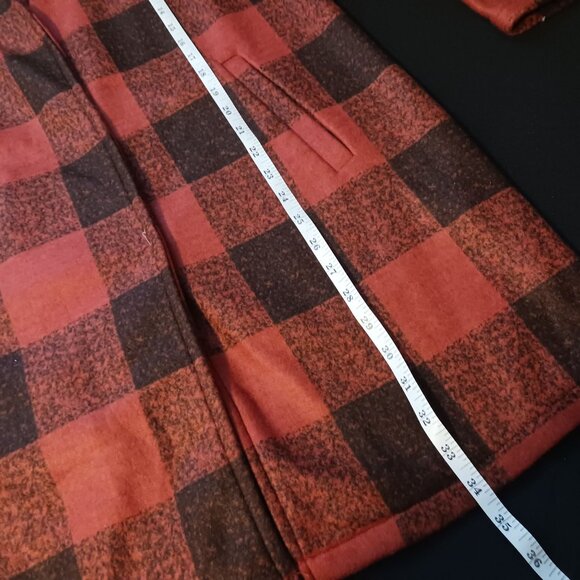 NEW VERO MODA Katrine Check Jacket in Red & Black with Snap Closure, XS - Picture 14 of 14